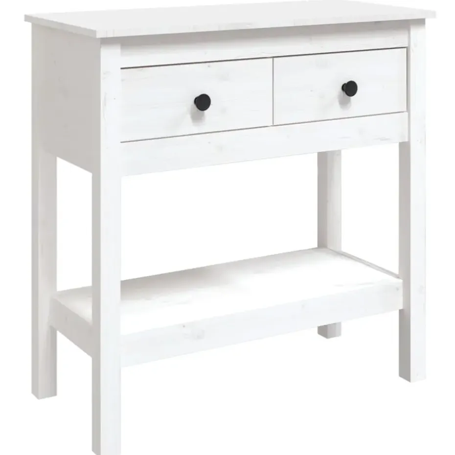 vidaXL - Wandtafel - Wit - Grenenhout