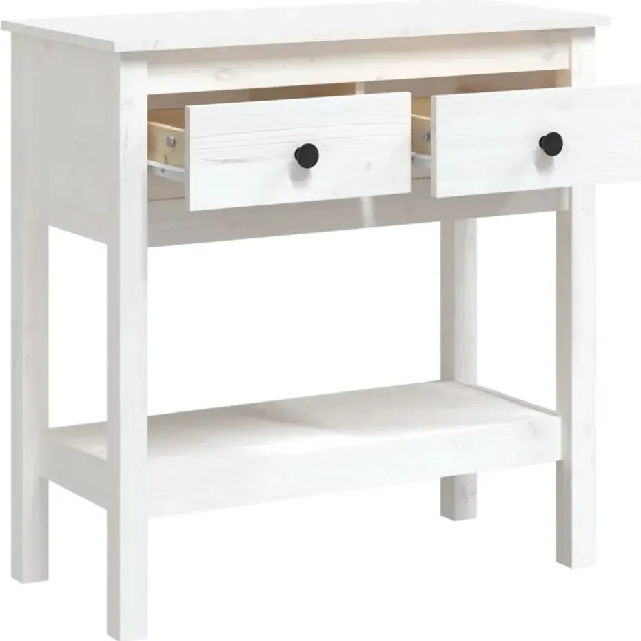 vidaXL - Wandtafel - Wit - Grenenhout
