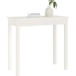 vidaXL - Wandtafel - Wit - Massief grenenhout - 80x40x75 cm