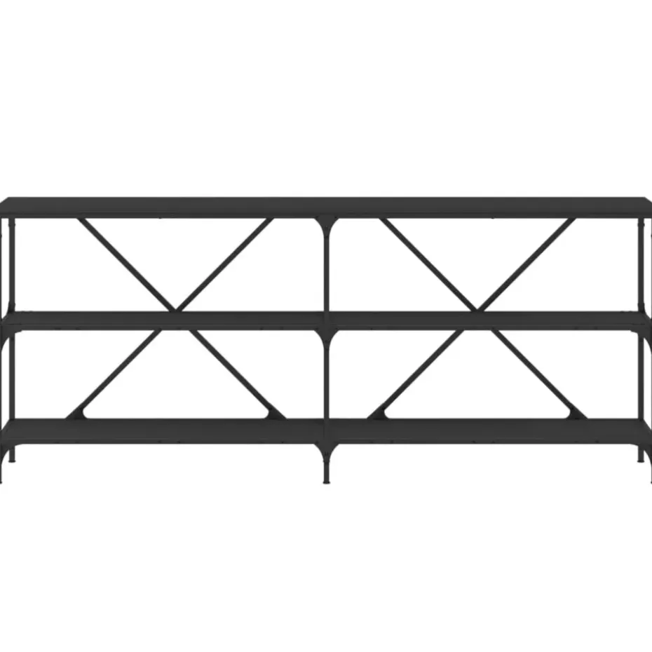 vidaXL - Wandtafel - Zwart - Bewerkt hout
