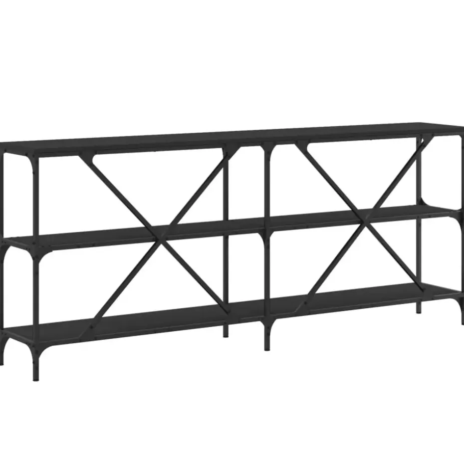 vidaXL - Wandtafel - Zwart - Bewerkt hout