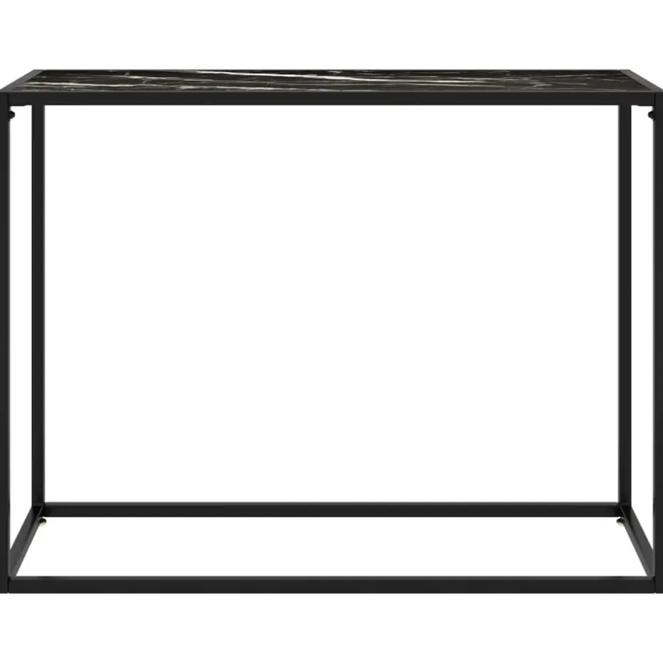 vidaXL - Wandtafel - Zwart - Glas - 100 x 35 x 75 cm