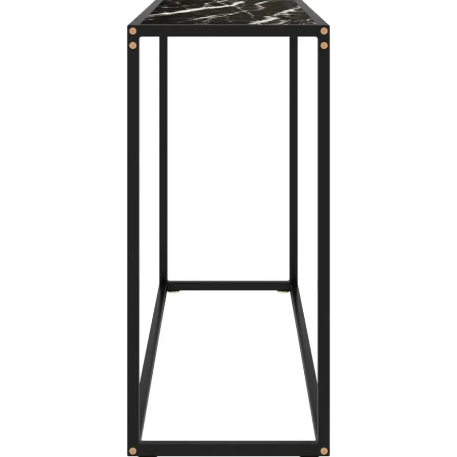 vidaXL - Wandtafel - Zwart - Glas - 100 x 35 x 75 cm
