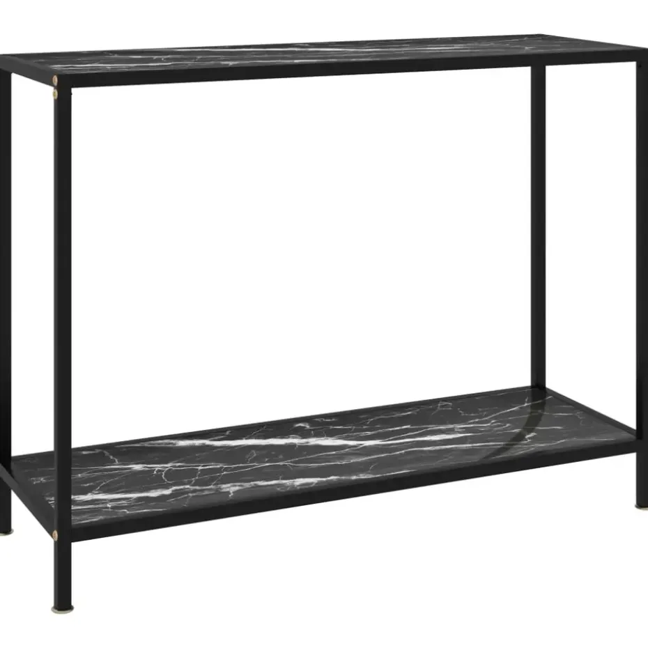 vidaXL - Wandtafel - Zwart - Glas - 100 x 35 x 75 cm