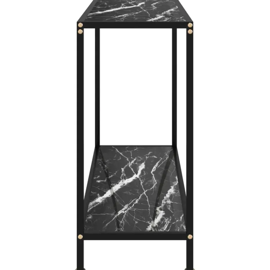 vidaXL - Wandtafel - Zwart - Glas - 100 x 35 x 75 cm