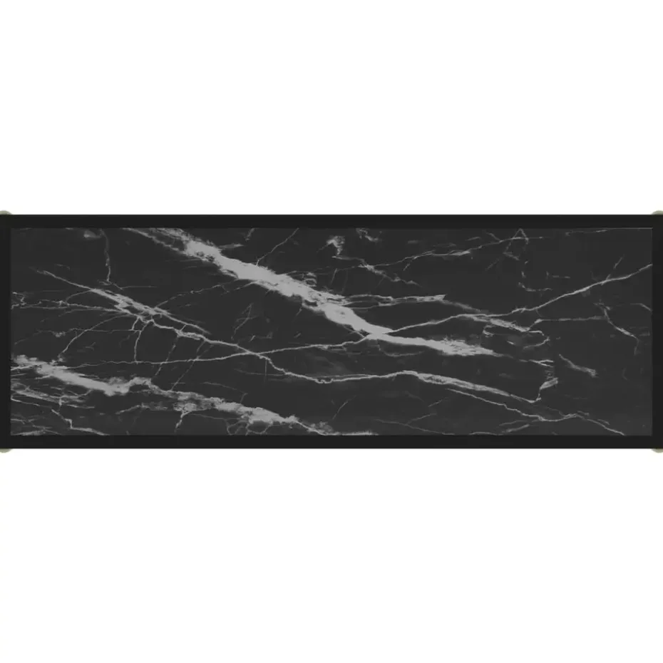 vidaXL - Wandtafel - Zwart - Glas - 100 x 35 x 75 cm
