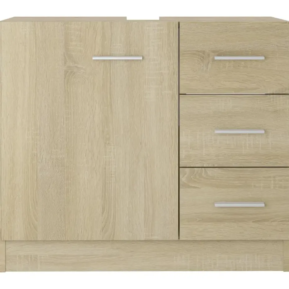 vidaXL - Wastafelkast - Bruin - Bewerkt hout