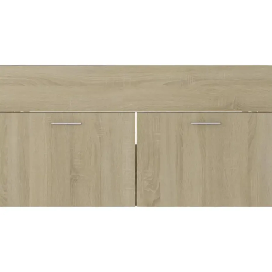 vidaXL - Wastafelkast - Bruin - Bewerkt hout - 90 x 38.5 x 46 cm