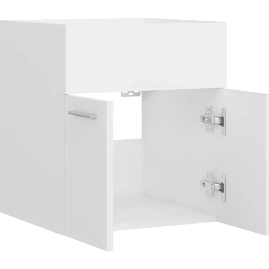 vidaXL - Wastafelkast - Wit - Bewerkt hout - 41 x 38.5 x 46 cm