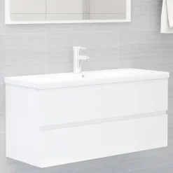 vidaXL - Wastafelkast - Wit - Bewerkt hout - 100 x 38.5 x 45 cm