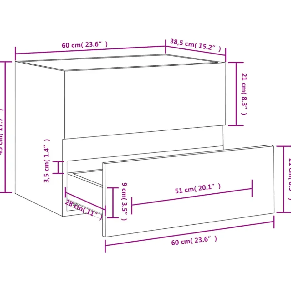 vidaXL - Wastafelkast - Wit - Bewerkt hout - 60 x 38.5 x 45 cm