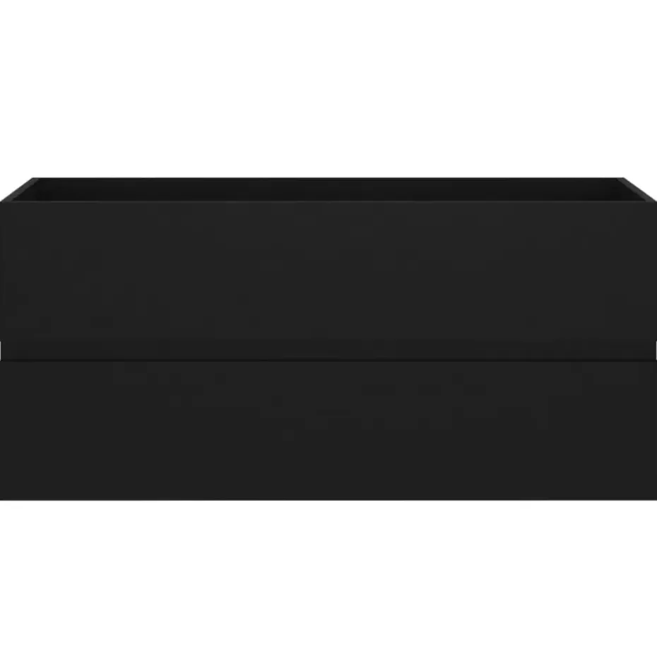 vidaXL - Wastafelkast - Zwart - Bewerkt hout - 100 x 38.5 x 45 cm