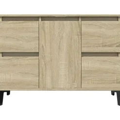 vidaXL - Wastafelonderkast met 1 deur 4 lades - Sonoma eiken - 80x33x60 cm