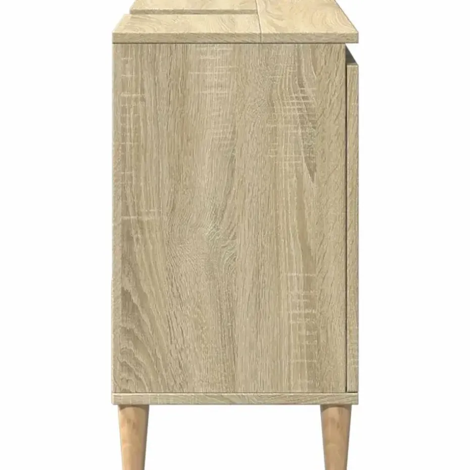vidaXL - Wastafelonderkast met 1 deur 2 lades - Sonoma eiken - 65x33x60 cm