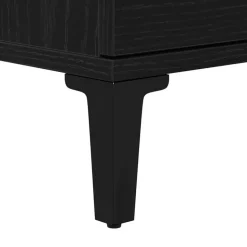 vidaXL - Wastafelonderkast met 1 deur 2 lades - Zwart eiken - Hout - 65x33x60 cm