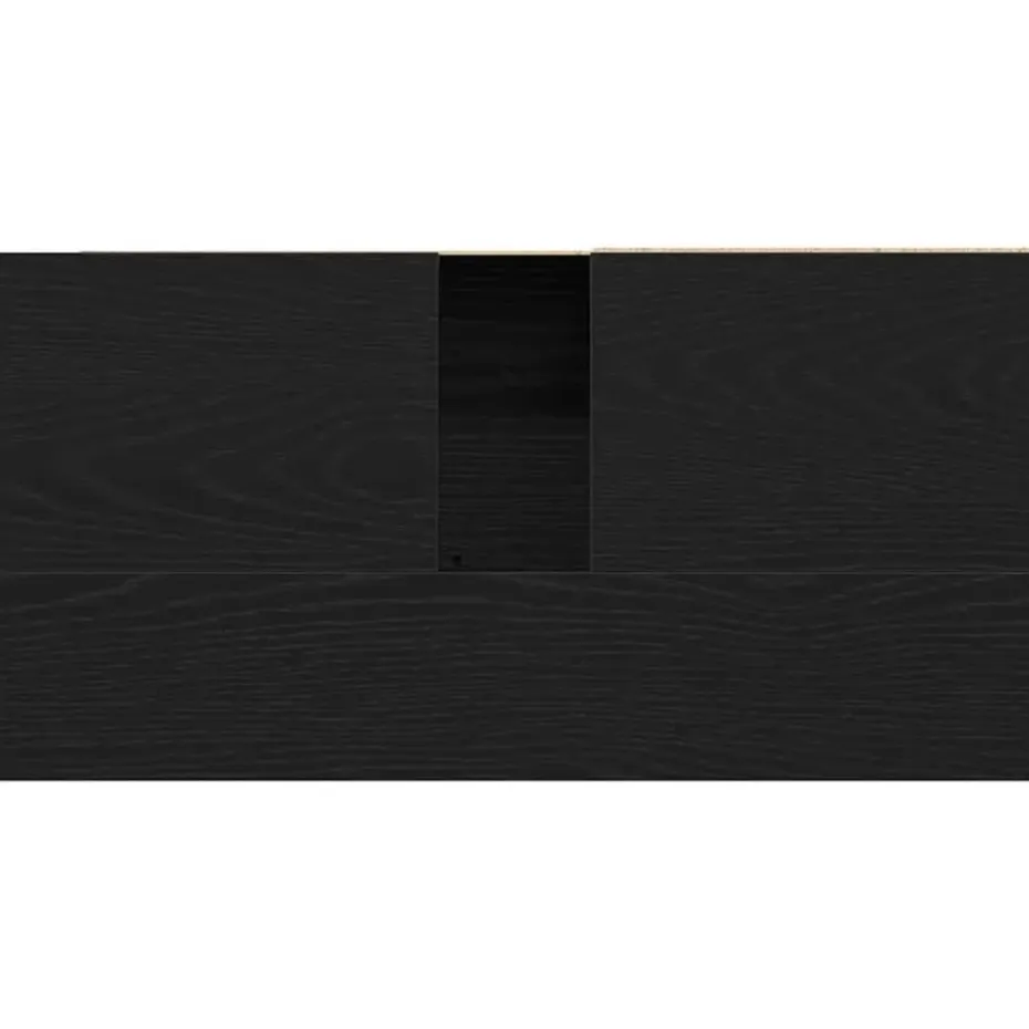 vidaXL - Wastafelonderkast met 1 deur 2 lades - Zwart eiken - Hout - 65x33x60 cm