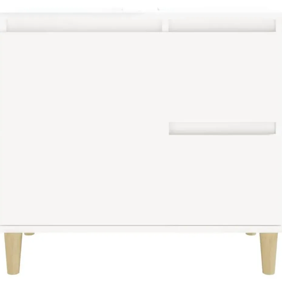 vidaXL - Wastafelonderkast met 1 deur 2 lades - Wit - Hout - 65x33x60 cm