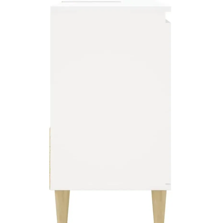 vidaXL - Wastafelonderkast met 1 deur 2 lades - Wit - Hout - 65x33x60 cm