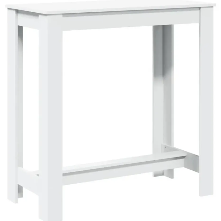 vidaXL - Wit Bartafel - Bewerkt hout - 102x50x103.5 cm