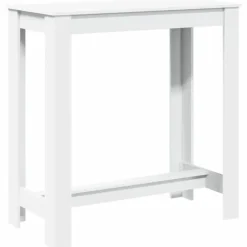 vidaXL - Wit Bartafel - Bewerkt hout - 102x50x103.5 cm
