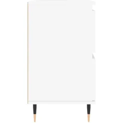 vidaXL - Wit Wastafelonderkast - 1 deur 4 lades - Bewerkt hout - 80x33x60 cm