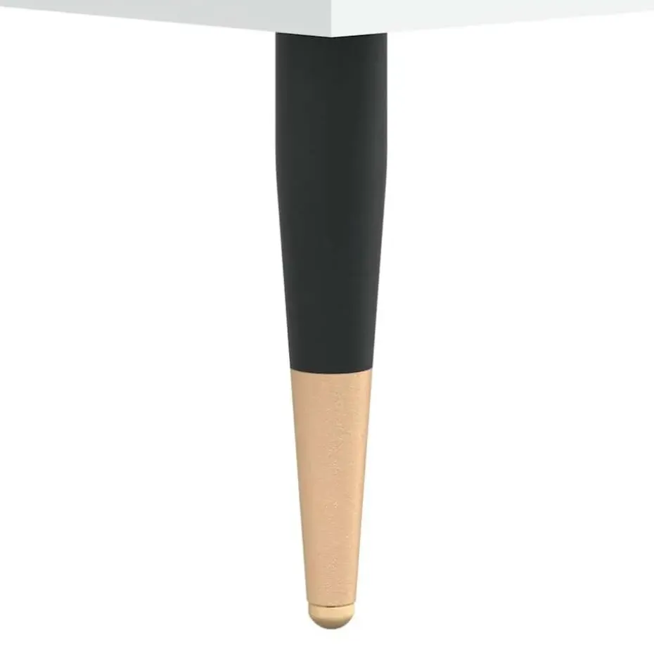 vidaXL - Wit Wastafelonderkast - 1 deur 4 lades - Bewerkt hout - 80x33x60 cm