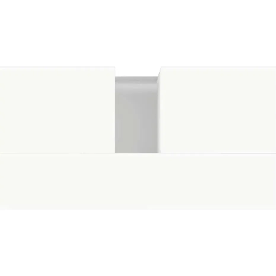 vidaXL - Wit Wastafelonderkast - 1 deur 2 lades - Hout en metaal - 65x33x60 cm