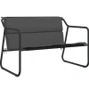 vidaXL - 2-zits Tuinbank met kussen antracietkleurig - staal - 110x70x74 cm