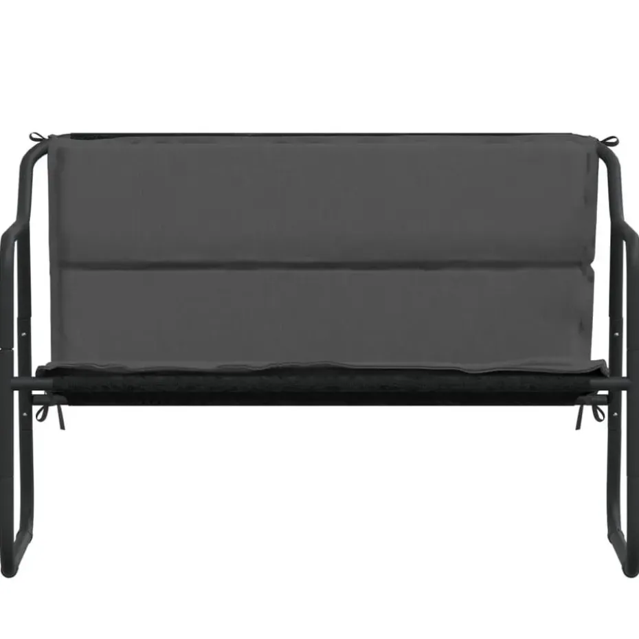 vidaXL - 2-zits Tuinbank met kussen antracietkleurig - staal - 110x70x74 cm