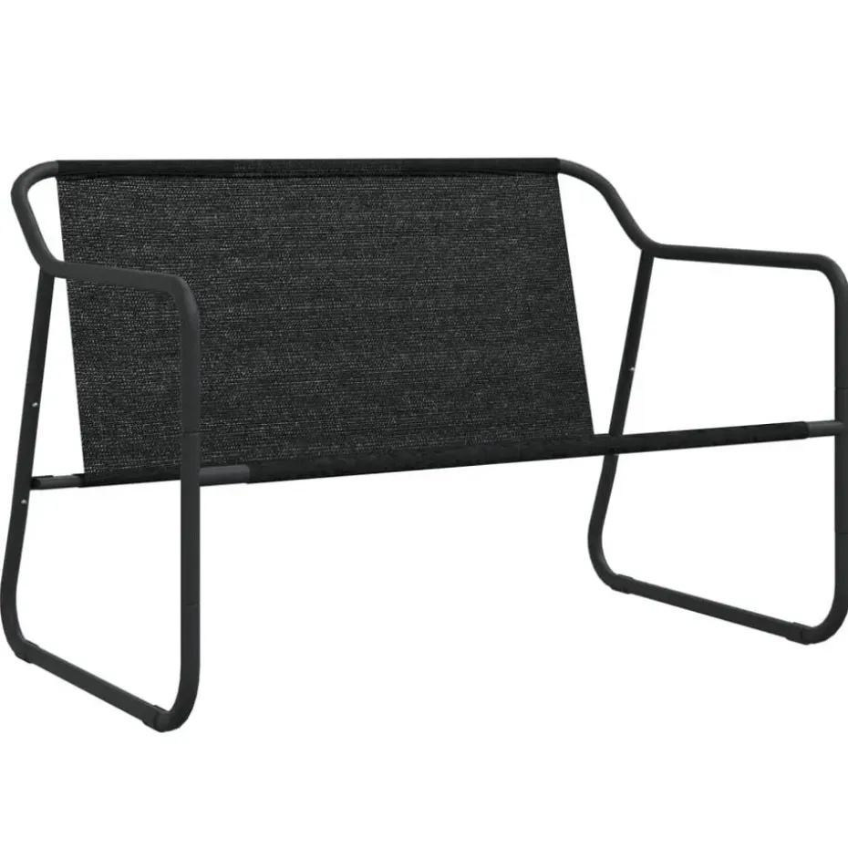 vidaXL - 2-zits Tuinbank met kussen antracietkleurig - staal - 110x70x74 cm