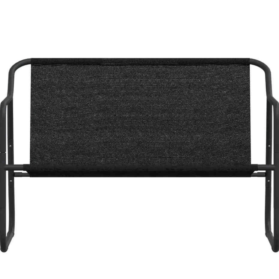 vidaXL - 2-zits Tuinbank met kussen antracietkleurig - staal - 110x70x74 cm