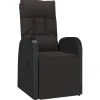 vidaXL - Zitstoel - Zwart - Poly rattan