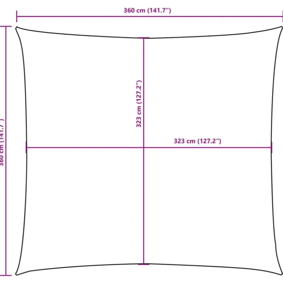 vidaXL - Zonnezeil - Antraciet - 3.6 x 3.6 m
