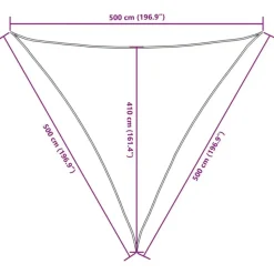 vidaXL - Zonnezeil - Antraciet - 5 x 5 x 5 m