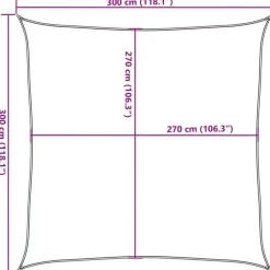 vidaXL - Zonnezeil - Antraciet - 3 x 3 m