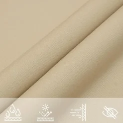 vidaXL - Zonnezeil - Beige - 3.5 x 3.5 x 4.9 m