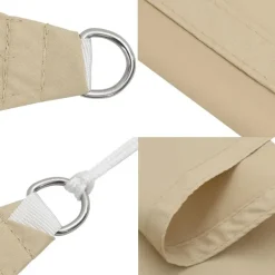 vidaXL - Zonnezeil - Beige - 3.5 x 3.5 x 4.9 m