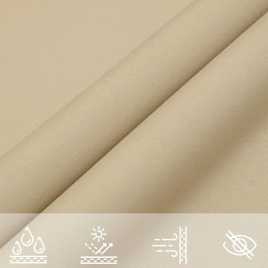vidaXL - Zonnezeil - Beige - 3.6 x 3.6 m