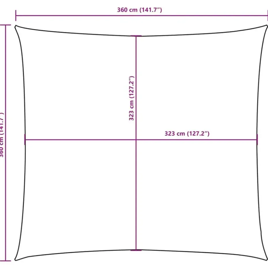 vidaXL - Zonnezeil - Beige - 3.6 x 3.6 m