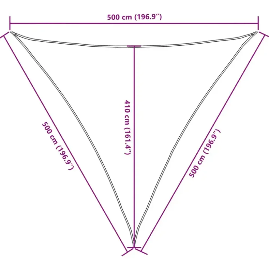 vidaXL - Zonnezeil - Bruin - 5 x 5 x 5 m