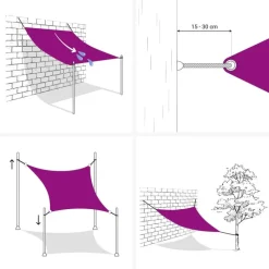 vidaXL - Zonnezeil - Bruin - 2 x 4 m