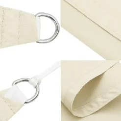 vidaXL - Zonnezeil - Crème - 3.6 x 3.6 x 3.6 m