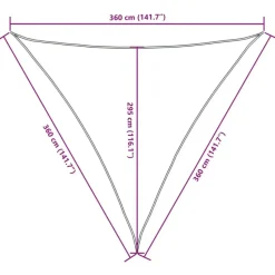 vidaXL - Zonnezeil - Crème - 3.6 x 3.6 x 3.6 m