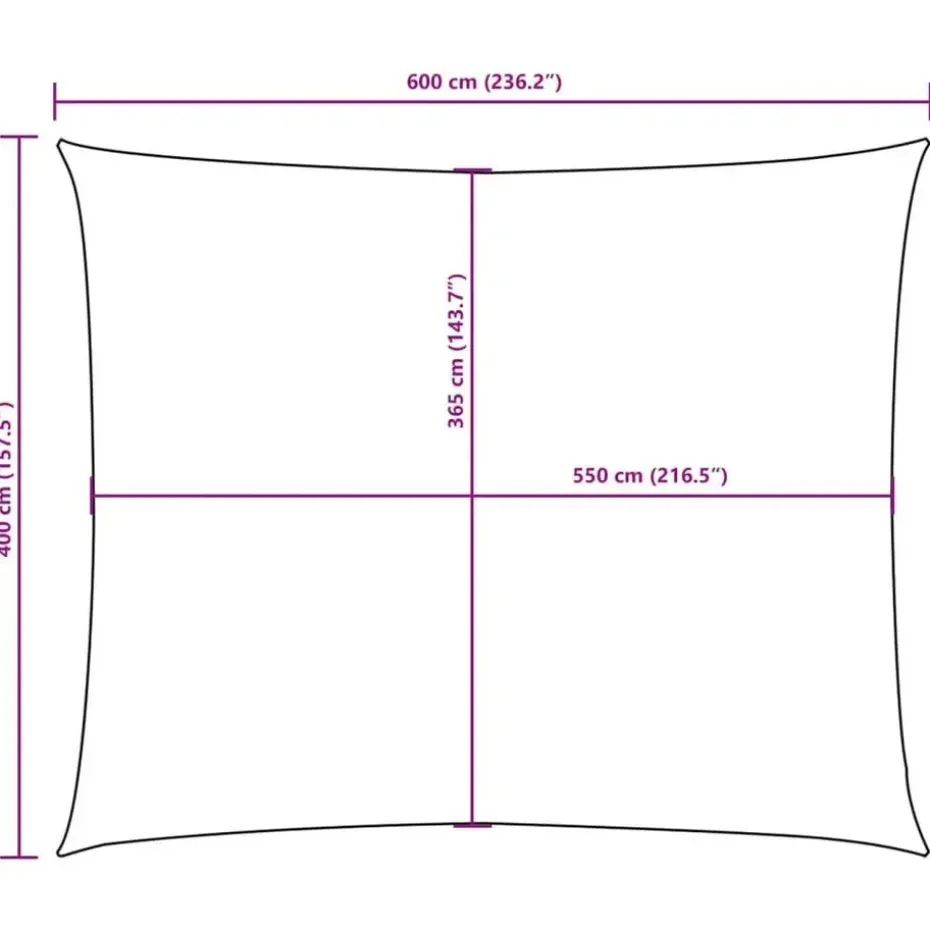 vidaXL - Zonnezeil - Crème - 4 x 6 m