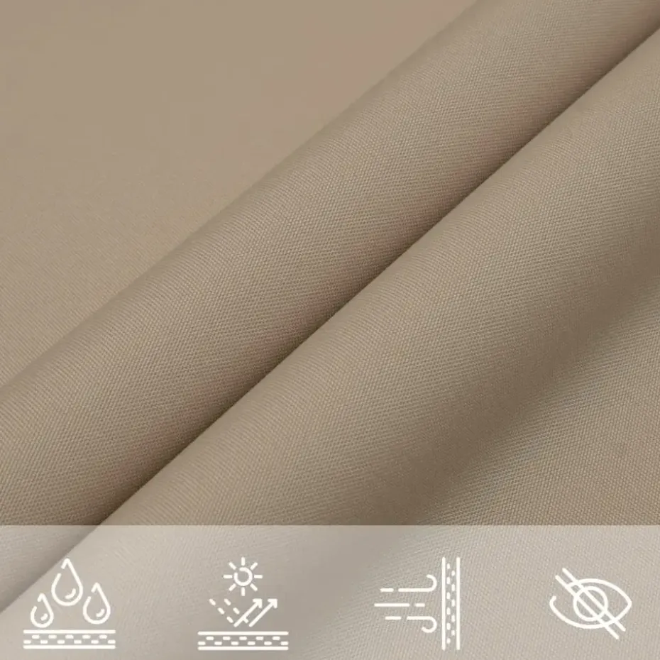 vidaXL - Zonnezeil - Taupe - 2 x 4 m