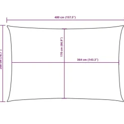 vidaXL - Zonnezeil - Taupe - 2 x 4 m