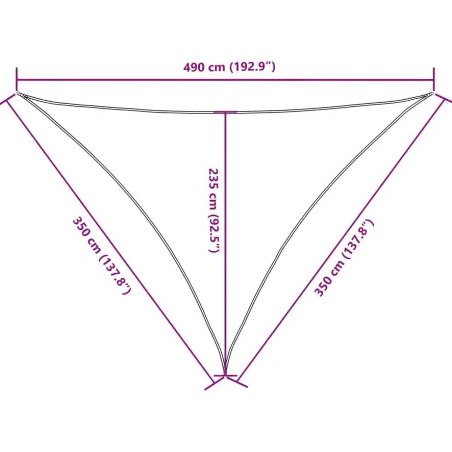vidaXL - Zonnezeil - Zwart - 3.5 x 3.5 x 4.9 m
