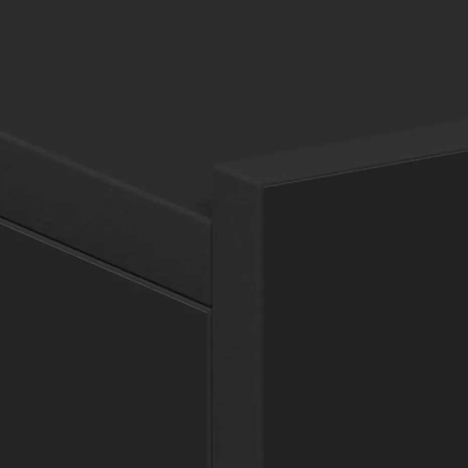 vidaXL - Zwevend Nachtkastje - Zwart - Bewerkt hout - 2 stuks