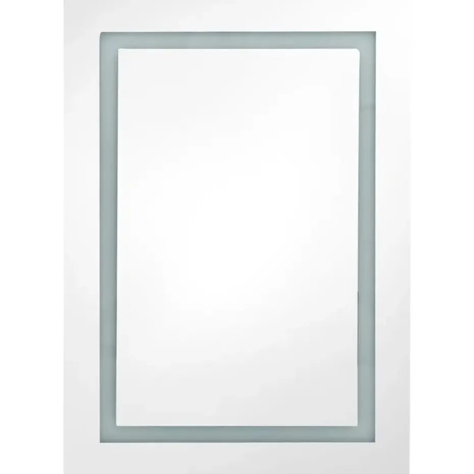 vidaXL Badkamerkast met spiegel LED 50x13x70 cm glanzend zwart