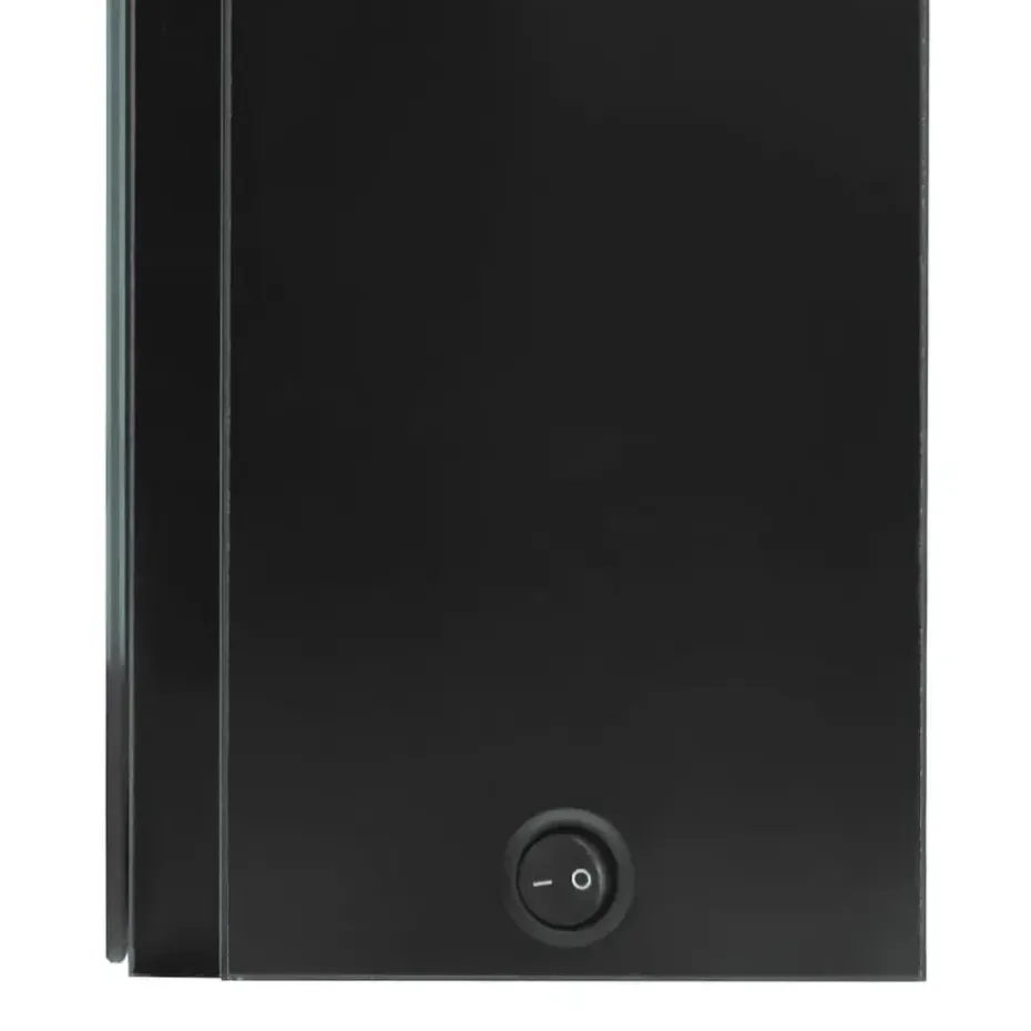 vidaXL Badkamerkast met spiegel LED 50x13x70 cm glanzend zwart